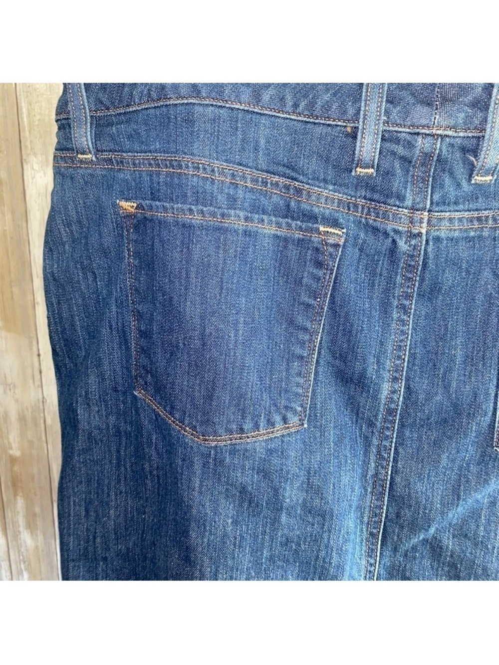 L. L. Bean Favorite Fit Denim Skirt - Picture 6 of 7